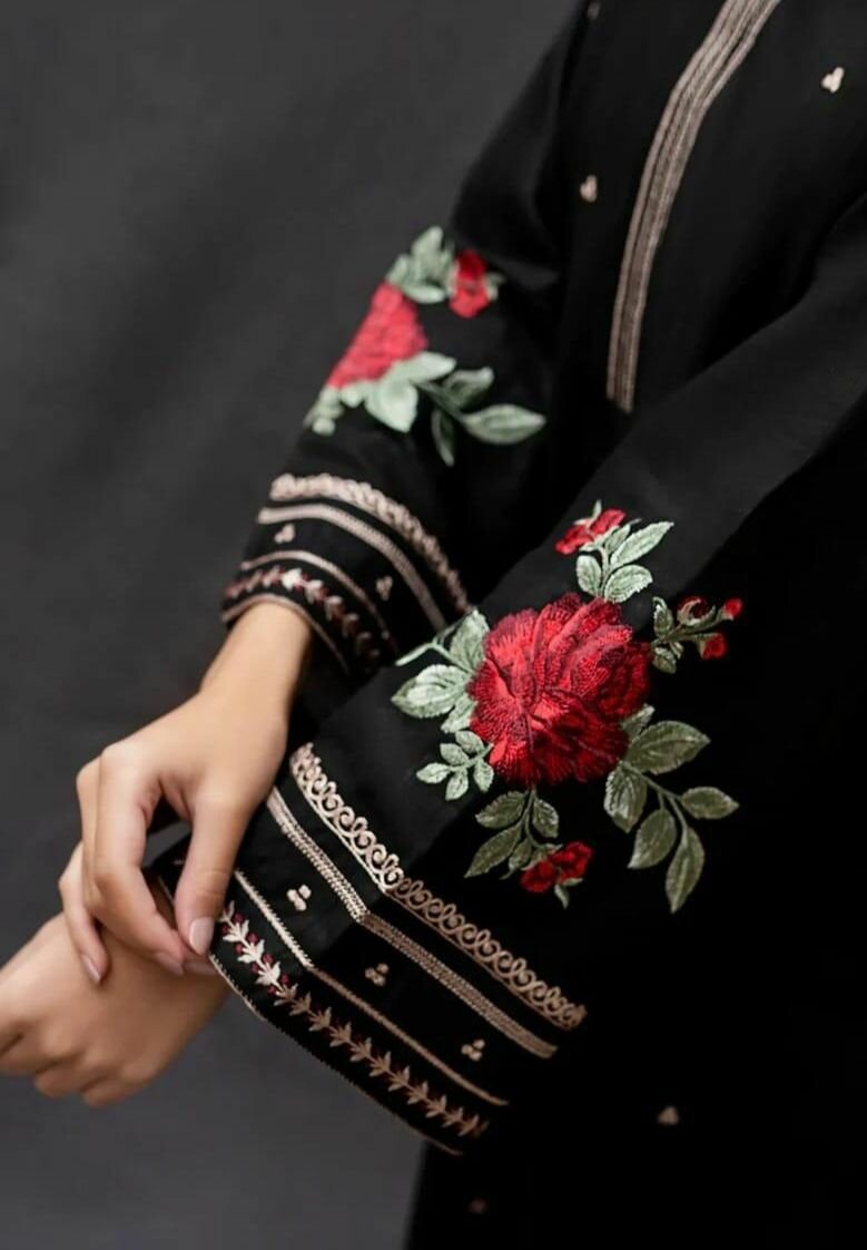 3Pcs Unstitched Dhanak Embroidered Suit