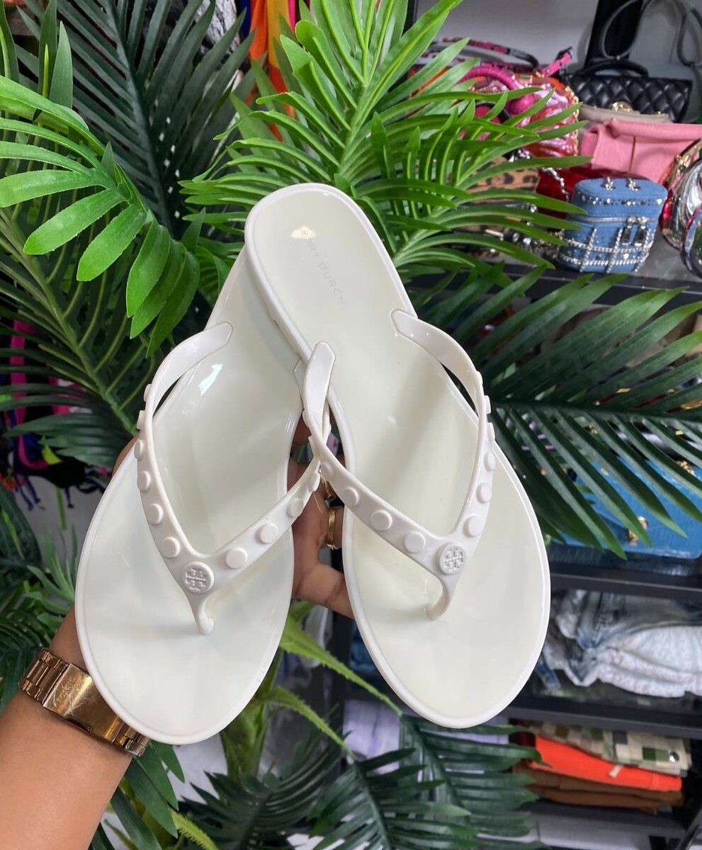 Tory studded jelly white