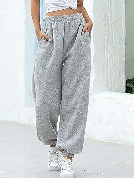 Pantalon de survêtement gris femme
