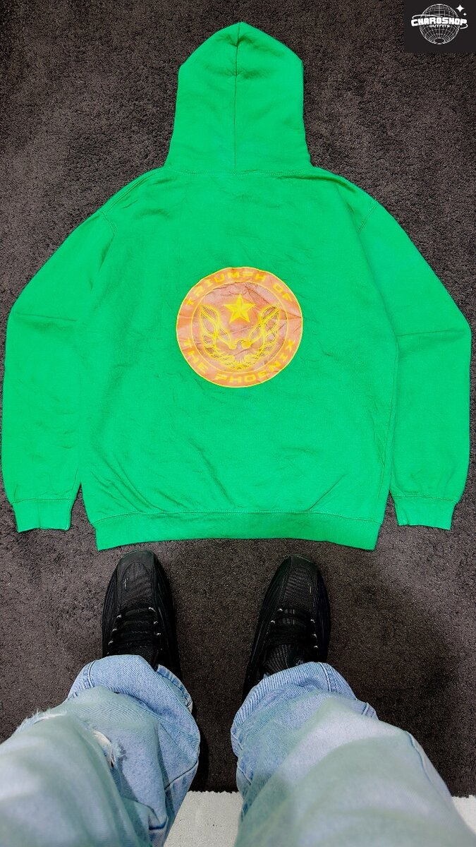 Sweat à Capuche Vert Unisexe