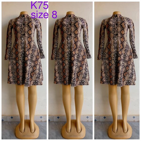 Dress with snake skin print, size 8