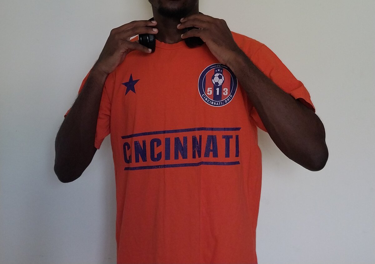 Orange Cincinnati FC shirt