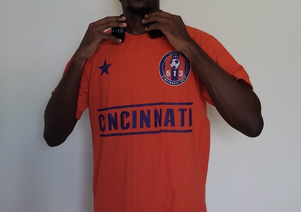 Orange Cincinnati FC shirt