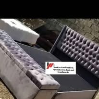 custom made bed with a high base