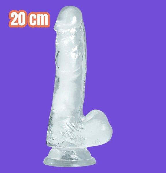 Dildo en silicone transparent