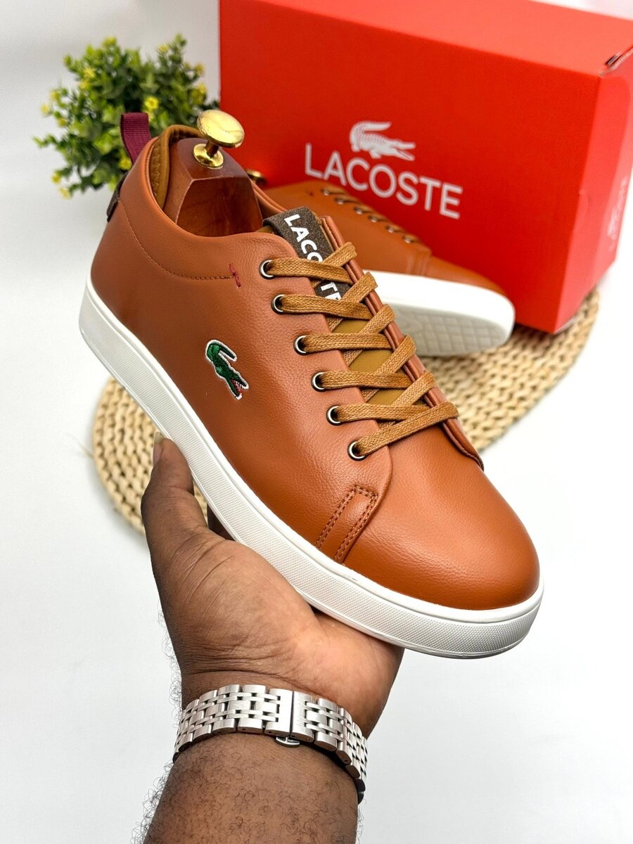 LACOSTE BROWN AND WHITE CLASSIC
