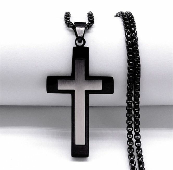 Collier Croix en Acier Inoxydable