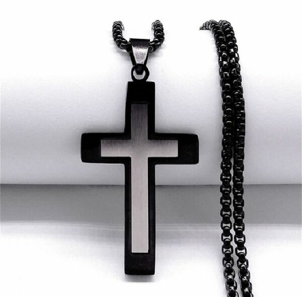 Collier Croix en Acier Inoxydable