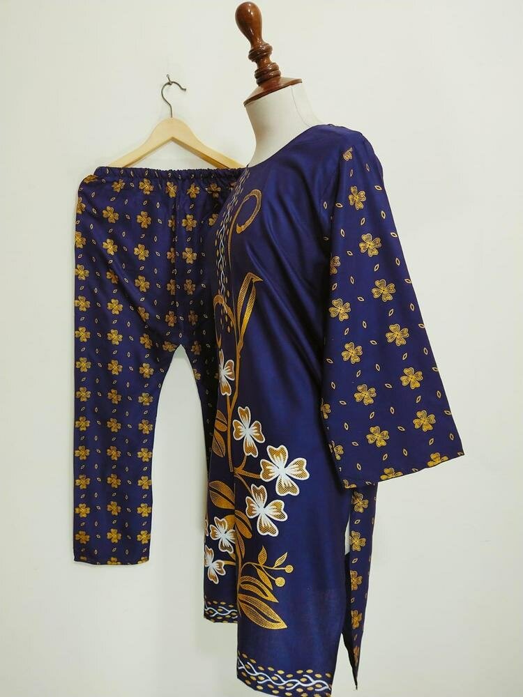 2pcs printed lawn suit