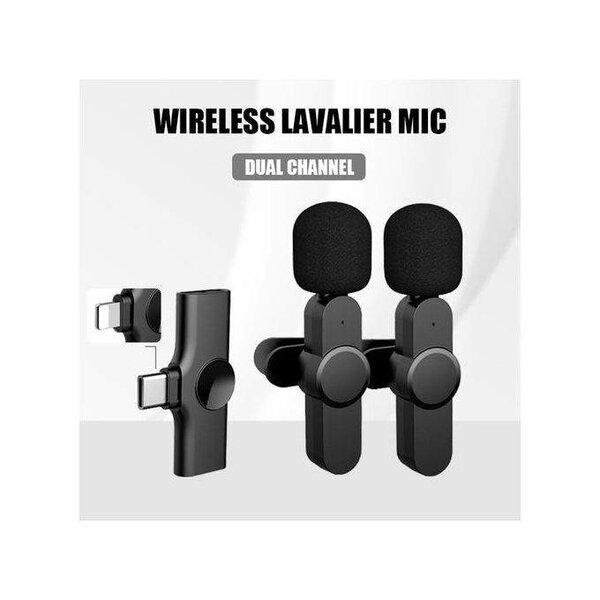 Microphone Lavalier Sans Fil Double