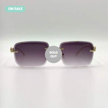 Cartier Snake Side Black Gradient Unisex Sunglasses