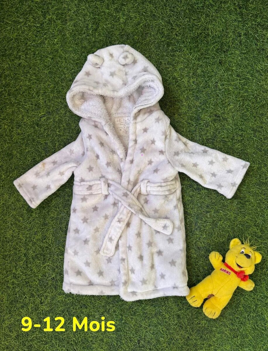 Peignoirs bébé doux à capuche