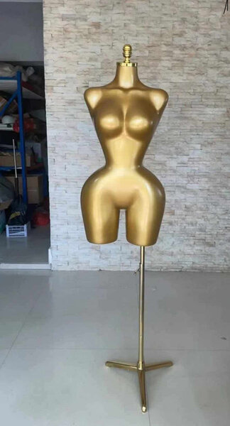 Mannequin buste femme or