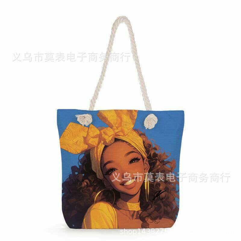 Head Ribbon Girl Maxi Tote Bag