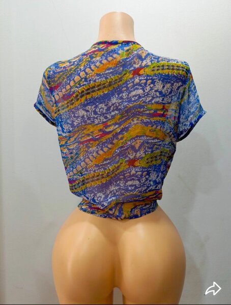 Blouse légère imprimée colorée