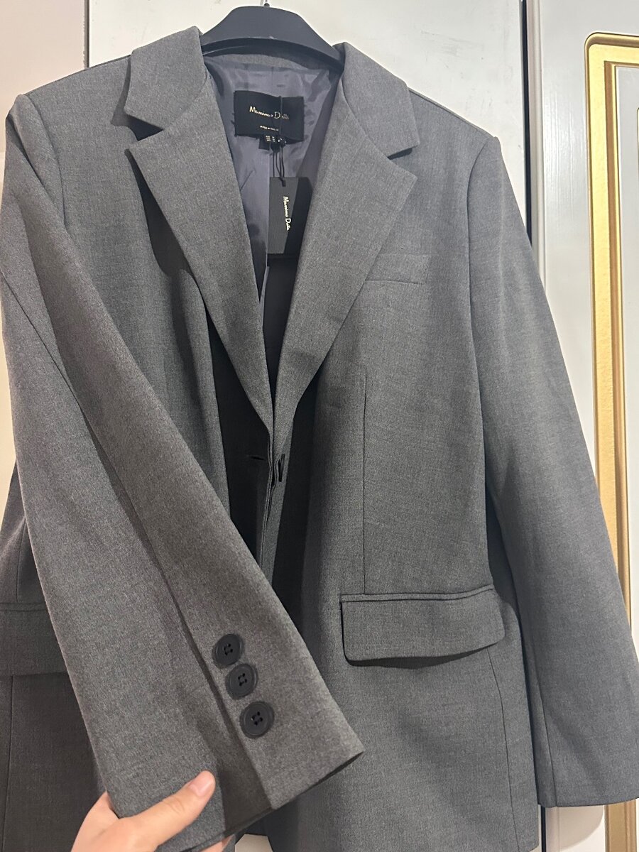 Пиджак под Massimo Dutti в графитовой расцветке