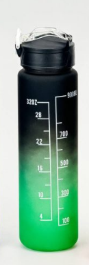 1Litre Sports Water Bottle with Scale and Motivational Time Marker