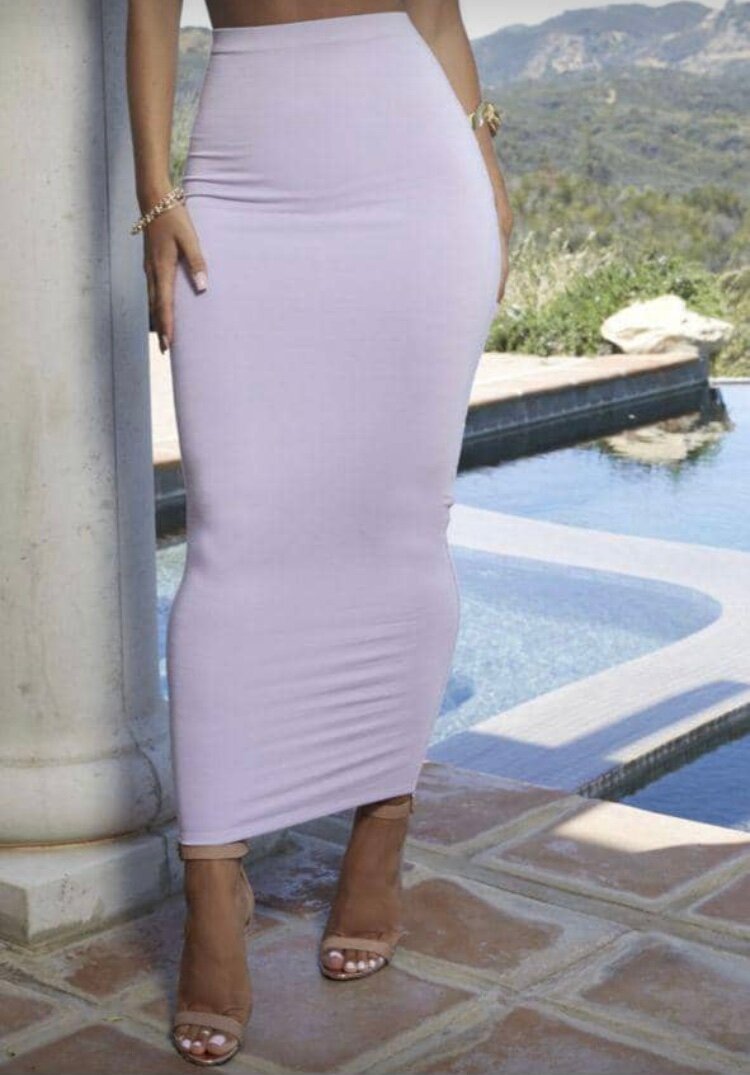 Jupe longue moulante chic