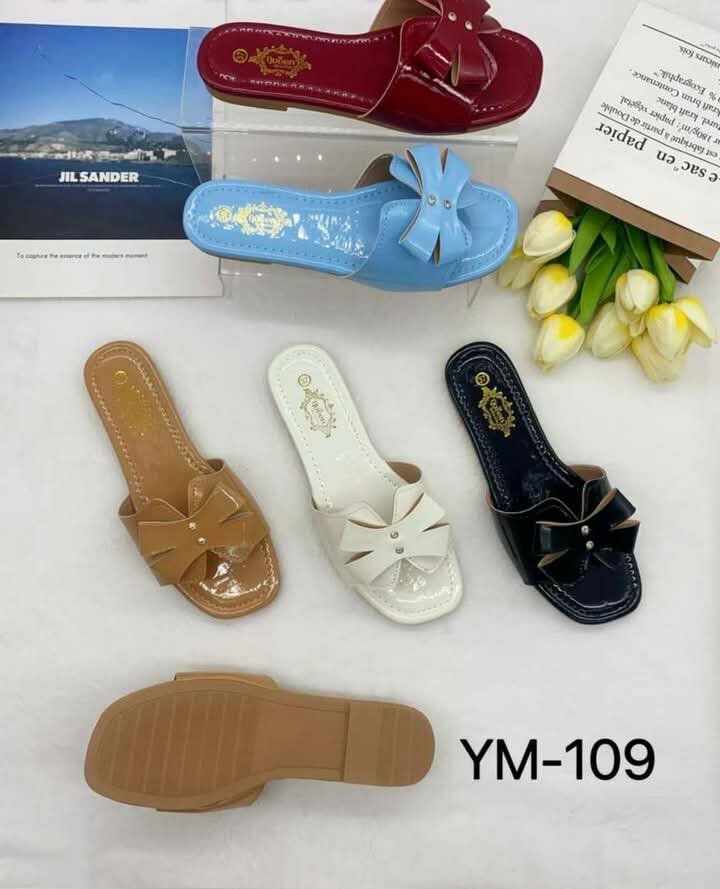 Tongs colorées en cuir