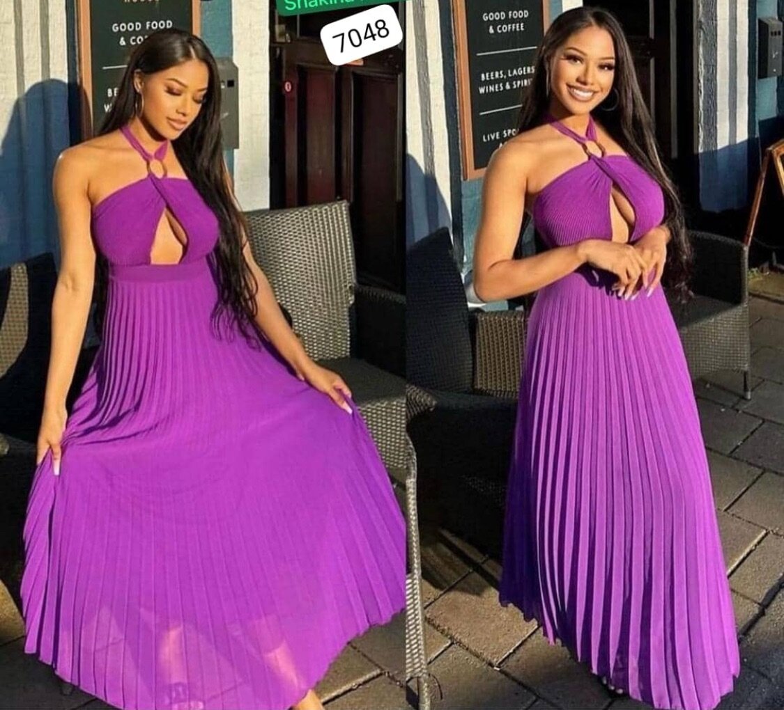 Robe Plissée Évasée Élégante