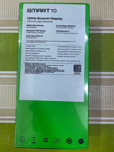 Infinix Smart 10 Téléphone