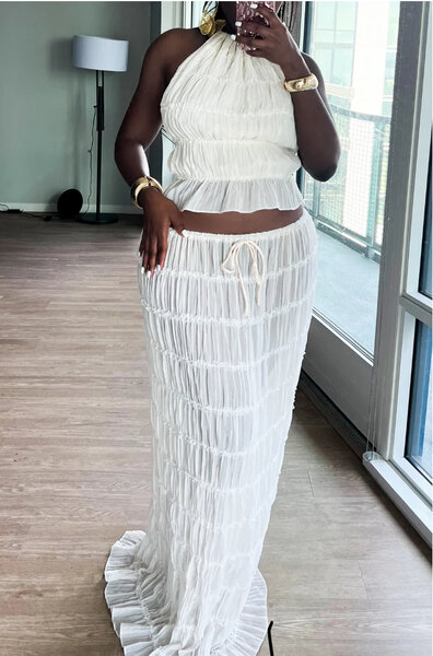 Elegant White Two-Piece Set