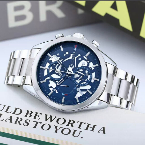 Montre homme chronographe acier