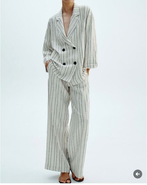 Ensemble Pantalon Rayé Élegant