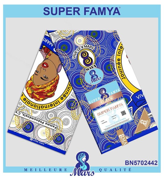 Tissu Wax Africain Coloré