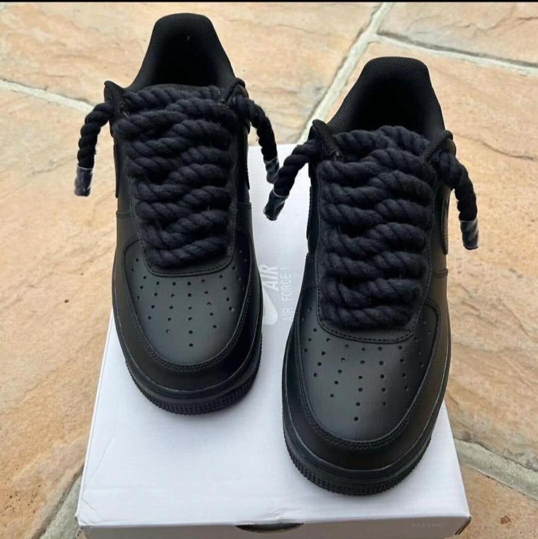 NIKE AIRFORCE BIG LACE BLACK