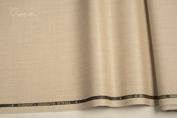 Tissu en lin beige haute qualité