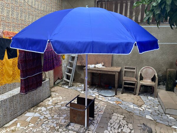 Parasol 2m40 Oxford 420d-bleu