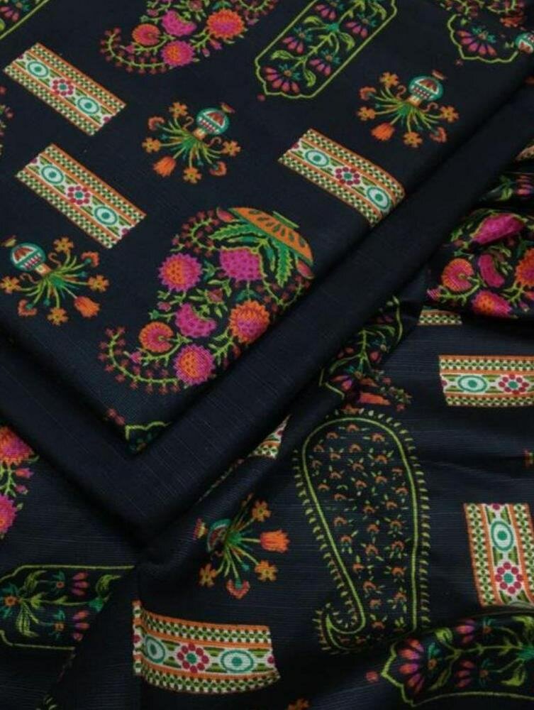 2pc unstitched lawn printed