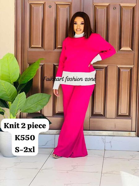 Women's set, pink and white jacket and trousers Sizes: S,M,L,XL,2XL