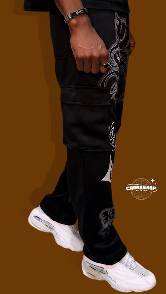 Pantalon cargo streetwear noir