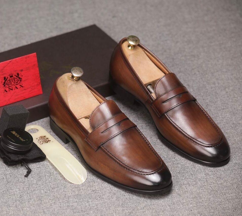 Mocassins habillées en cuir