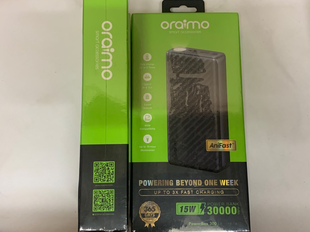 Oraimo  30000 mAh  15W Power bank