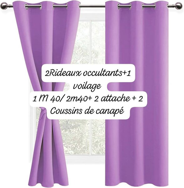 Rideaux occultants violet