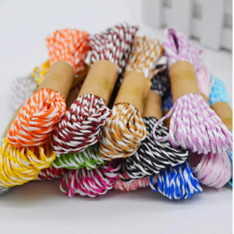 China Dori / Twisted Paper String Cords for DIY Craft Making Raffia Craft, Gift Wrapping, Twine Rope Thread Scrapbooks, and Invitation Flower Decoration ETC. (12 Colors)