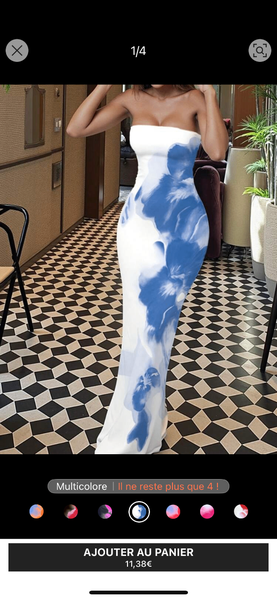 Robe Longue Bustier Évasée