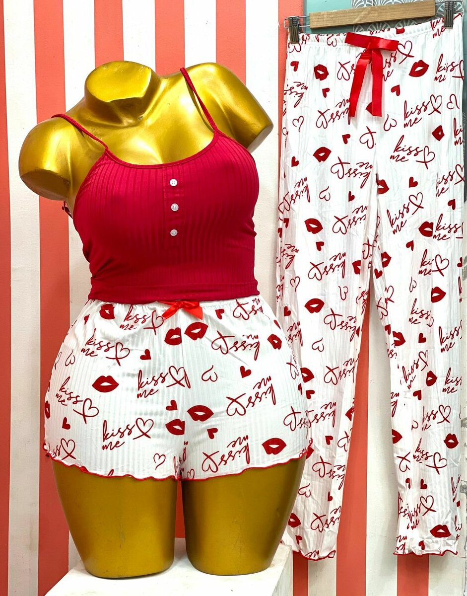 Pyjama Femme Imprimé Bisous