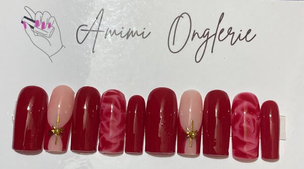 Ongles Artificiels Rouges Élégants