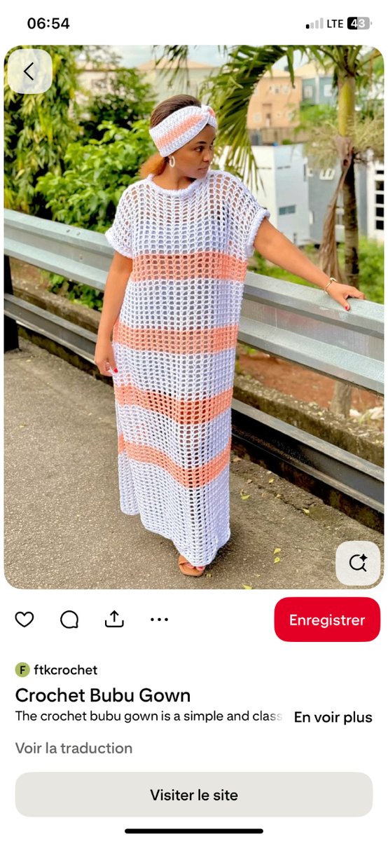 Robe en crochet bubu chic