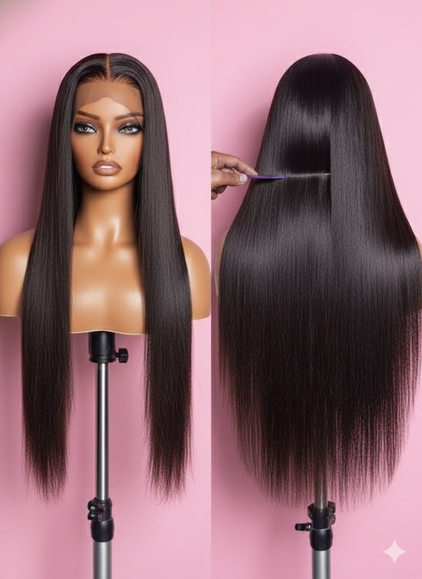 Perruque longue lisse soyeuse