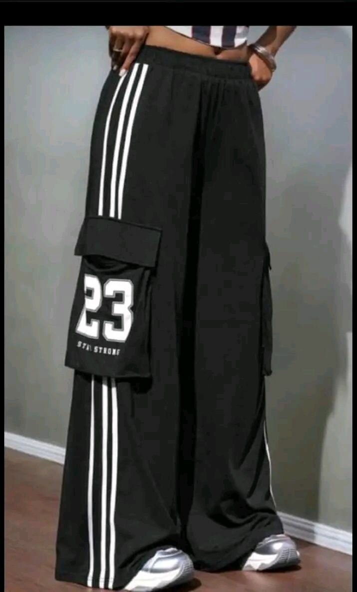 Pantalon large sport tendance