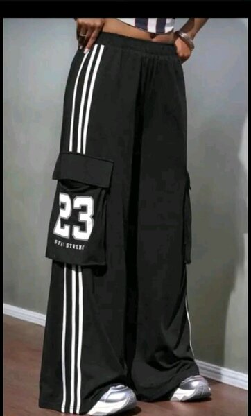 Pantalon large sport tendance