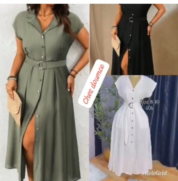 Robe chemise ceinturée élégante