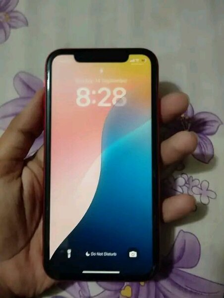 Smartphone Apple rouge