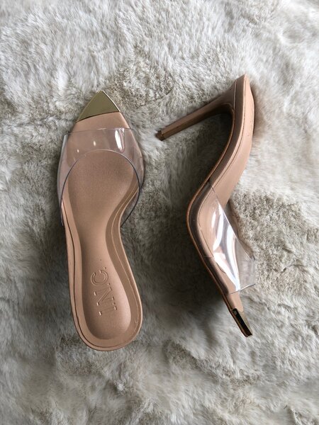 Demi talon cuir et transparent