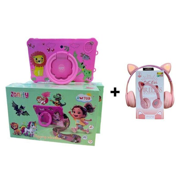 Tablette enfant avec casque